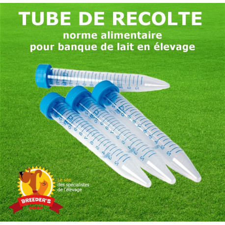Tube stérile 15ml - Congélation lait collecté